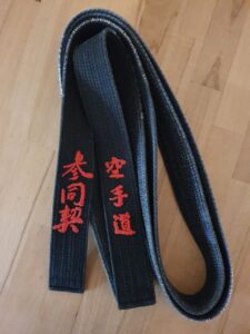 Abbildung: Schwarzer-Gürtel Sandokai-Karatedo