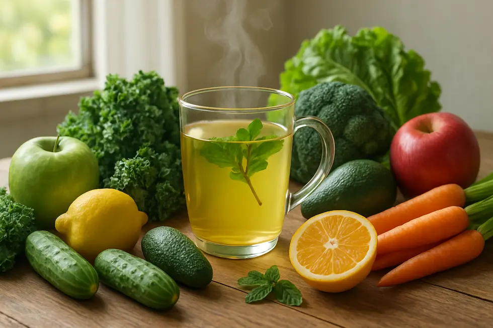 Klarer Bach in einem Wald, Symbol für Darmselbstreinigung