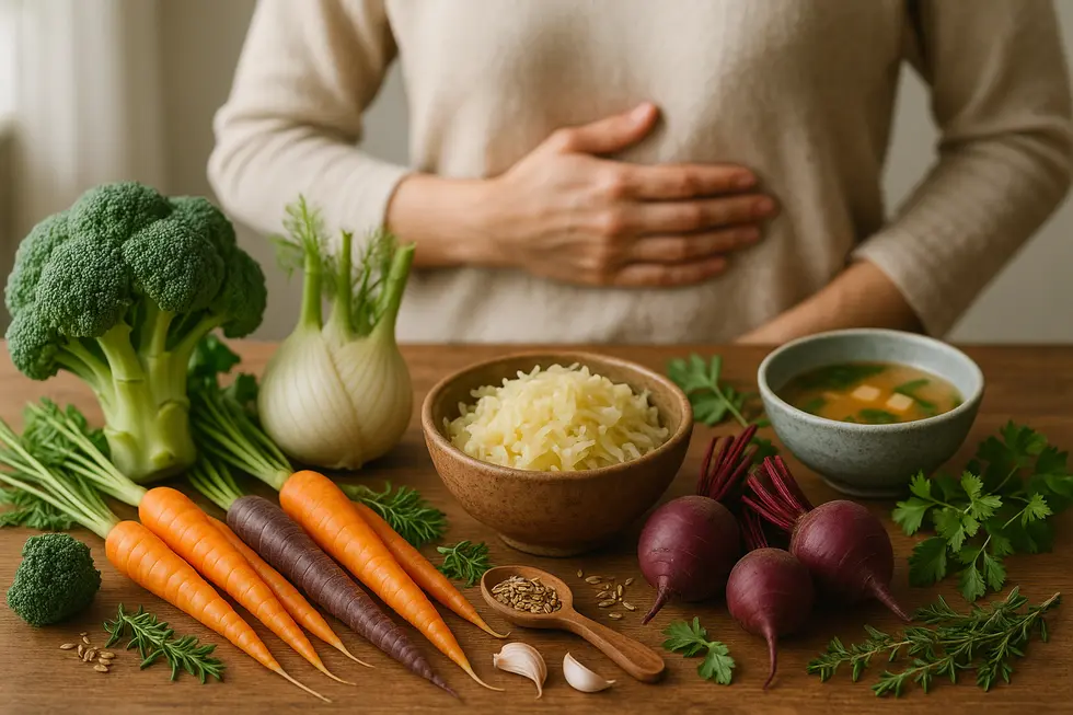 Illustration des menschlichen Verdauungssystems mit Fokus auf den Darm.