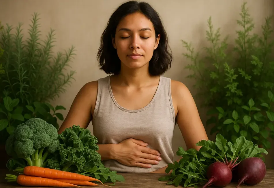 Grafik des menschlichen Verdauungstrakts mit Fokus auf den Darm.