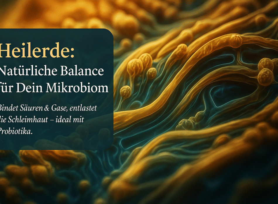 Heilerde zur Unterstützung des Mikrobioms: Bindet Säuren und Gase, entlastet die Schleimhaut und fördert die natürliche Balance der Darmflora in Kombination mit Probiotika.